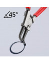 Knipex Зегер клещи под ъгъл 45°, полирани, Ø19-60мм, червена ръкохватка 185мм, с отваряща пружина,  - K4631A22 - 3