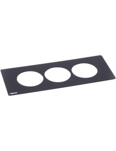 Legrand Рамка 3х, цвят ЧЕРЕН, Incara Disq'In - 654761 - Цена | LEDs4economy