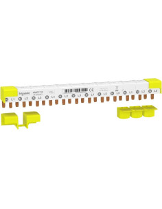 SE Захранващ гребен Acti 9 3P+N 12мм2 80A 6 прекъсвача L1NL2NL3N - A9XPC712 - Цена | LEDs4economy