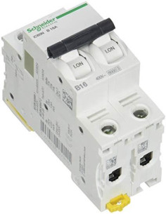 SE Автоматичен прекъсвач Acti 9 iC60N 2P 16A крива B 6kA - A9F73216 - Цена | LEDs4economy