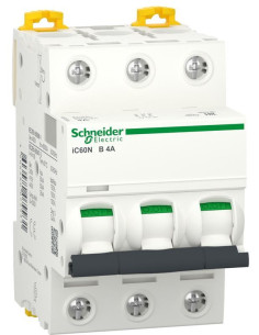 SE Автоматичен прекъсвач Acti 9 iC60N 3P 4A крива B 6kA - A9F73304 - Цена | LEDs4economy