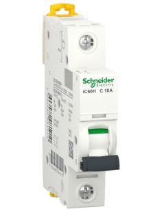 SE Автоматичен прекъсвач Acti 9 iC60H 1P 10A крива C 10kA - A9F84110 - Цена | LEDs4economy