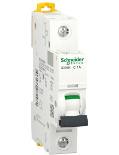 SE Автоматичен прекъсвач Acti 9 iC60H 1P 1A крива C 10kA - A9F84101 - Цена | LEDs4economy