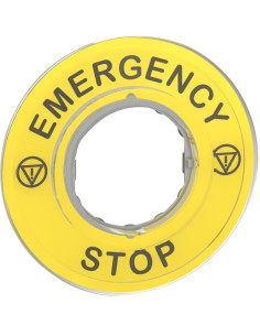 SE Основа с надпис EMERGENCY STOP Ф60мм XB4 - ZBY9320 - Цена | LEDs4economy