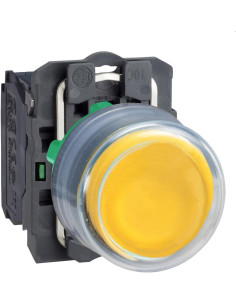 SE Бутон сглобен жълт 1NO със защитно капаче Ø22mm XB5 - XB5AP51 - Цена | LEDs4economy