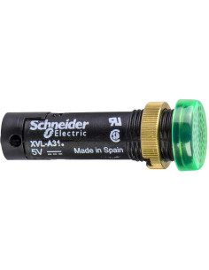 SE Сигнална лампа LED монолитна зелена 24Vdc Ø12mm XVL - XVLA333 - Цена | LEDs4economy