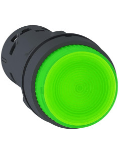 SE Бутон монолитен зелен 1NO светещ 24Vac/dc Ø22mm XB7 - XB7NW33B1 - Цена | LEDs4economy