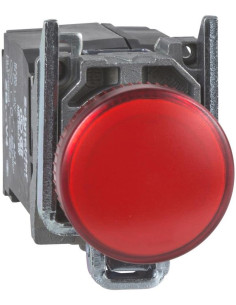SE Сигнална лампа LED сглобена червена 230...240Vac Ø22mm XB4 - XB4BVM4 - Цена | LEDs4economy