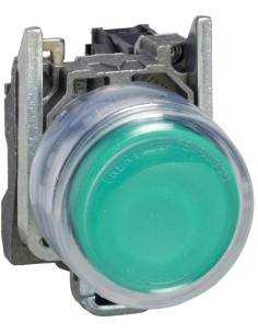 SE Бутон сглобен зелен 1NO светещ 230...240Vac Ø22mm ATEX XB4 - XB4BP383M5EX - Цена | LEDs4economy