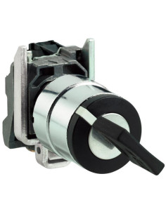 SE Превключвател черен 1-2 1NO ход с ключ с възврат Ø22mm XB4 - XB4BG61 - Цена | LEDs4economy