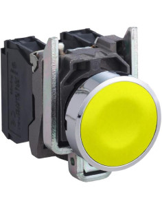 SE Бутон сглобен жълт 1NO Ø22mm XB4 - XB4BA51 - Цена | LEDs4economy