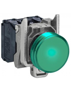 SE Сигнална лампа LED сглобена зелена 24Vac/dc Ø22mm ATEX XB4 - XB4BVB3EX - Цена | LEDs4economy