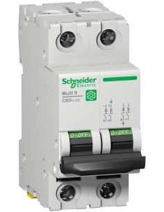 SE Автоматичен прекъсвач Multi 9 C60H-DC 2P 25A 500V - M9U21225 - Цена | LEDs4economy