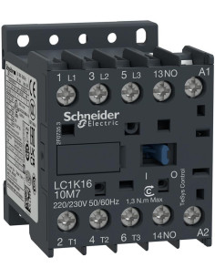 SE Контактор TeSys K 3P 7.5kW (16A AC-3) 1NO 230V 50/60Hz - LC1K1610P7 - Цена | LEDs4economy