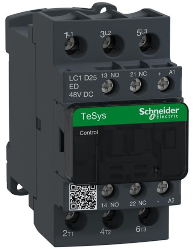 SE Контактор TeSys D 3P 11kW (25A AC-3) 1NO-1NC 48V DC  - 