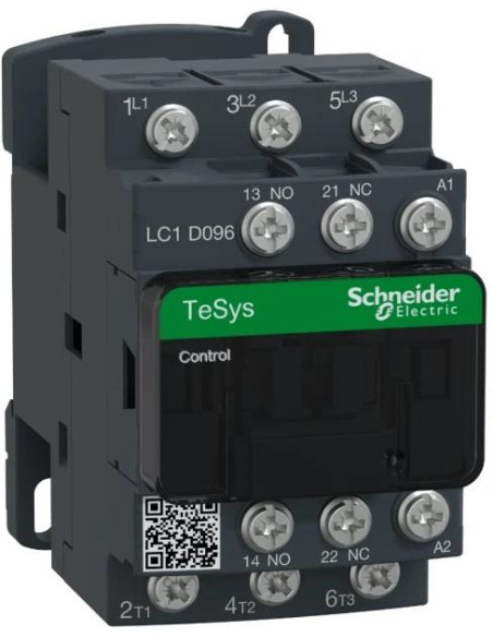 SE Контактор TeSys D 3P 4kW (9A AC-3) 1NO-1NC 380V 50/60Hz lugs