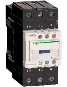 SE Контактор TeSys D 3P 18.5kW (40A AC-3) 1NO-1NC 230V 50/60Hz EverLink - LC1D40AP7 - Цена | LEDs4economy