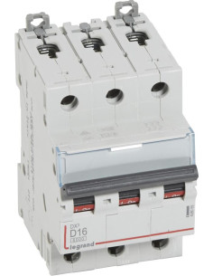 Legrand Автоматичен прекъсвач DX3 3P 16A крива D 6kA - 408089 - Цена | LEDs4economy