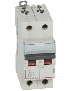 Legrand Автоматичен прекъсвач DX3 2P 20A крива С 6kA - 407801 - Цена | LEDs4economy