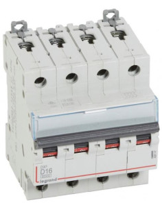 Legrand Автоматичен прекъсвач DX3 4P 16A крива D 6kA - 408147 - Цена | LEDs4economy