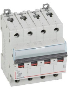 Legrand Автоматичен прекъсвач DX3 4P 40A крива D 6kA - 408151 - Цена | LEDs4economy