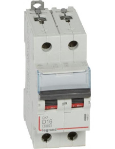 Legrand Автоматичен прекъсвач DX3 2P 16A крива D 6kA - 408031 - Цена | LEDs4economy