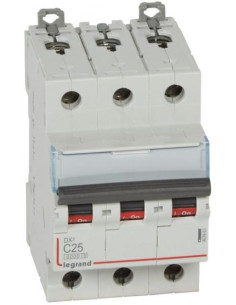 Legrand Автоматичен прекъсвач DX3 3P 25A крива С 6kA - 407861 - Цена | LEDs4economy