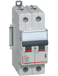 Legrand Автоматичен прекъсвач DX3 2P 25A крива D 6kA - 408033 - Цена | LEDs4economy