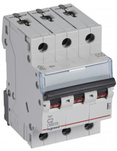 Legrand Автоматичен прекъсвач TX3 3P 2A крива С 6kA - 403538 - Цена | LEDs4economy