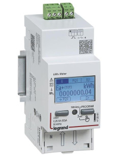 Legrand Монофазен електромер за ДИРЕКТНО мерене на ел. енергия EMDX3, Modbus, 2 тарифи, за DIN монтаж 2 мод, 63A, MID - 412083 -