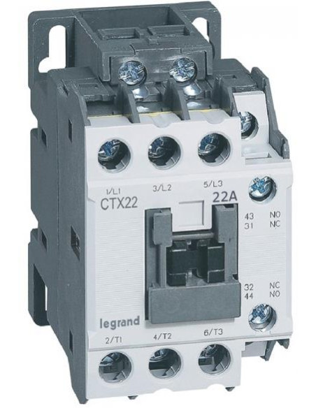 Контактор CTX3-22 3P 11kW (22A AC-3) 1NO-1NC 24Vac Legrand