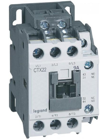 Контактор CTX3-22 3P 4kW (9A AC-3) 1NO-1NC 230V 50/60Hz Legrand