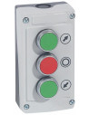 Legrand Три-бутонна кнопка пуск/стоп 2NO и 1NC 10А IP66 открит монтаж - 024236 - Цена | LEDs4economy