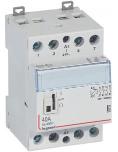 Legrand Модулен контактор с ръкохватка CX3, 40А 4NO 24Vac 3 модула - 412518 - Цена | LEDs4economy