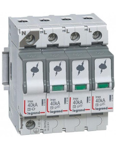 Legrand Катоден отводител тип 2 SPD 40kA 320V 3P+N L - 412245 - Цена | LEDs4economy
