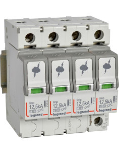 Legrand Катоден отводител тип 1+2 SPD 12.5kA 320V 4P с индикация - 412273 - Цена | LEDs4economy