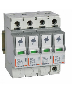 Legrand Катоден отводител тип 2 SPD 20kA 320V 4P - 412223 - Цена | LEDs4economy