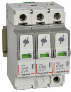 Legrand Катоден отводител тип 2 SPD 40kA 440V 3P - 412232 - Цена | LEDs4economy