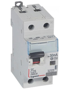 Legrand ДТЗ комбинирана DX3 1P+N 25A крива C 30mA тип A 6kA 2 мод. - 411052 - Цена | LEDs4economy
