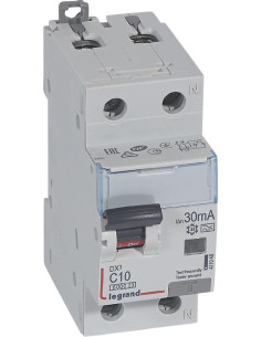 Legrand ДТЗ комбинирана DX3 1P+N 10A крива C 30mA тип A 10kA 2 мод. - 411048 - Цена | LEDs4economy