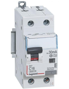 Legrand ДТЗ комбинирана DX3 1P+N 16A крива C 30mA тип A 6kA 2 мод. - 411050 - Цена | LEDs4economy