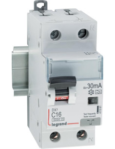 Legrand ДТЗ комбинирана DX3 1P+N 16A крива C 30mA тип A 10kA 2 мод. - 411061 - Цена | LEDs4economy