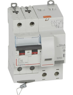 Legrand ДТЗ комбинирана DX3 2P 16A крива C 30mA тип AC 6kA 4 мод. - 411158 - Цена | LEDs4economy