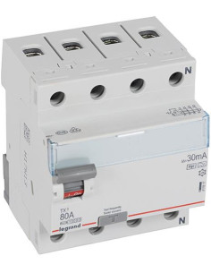 Legrand ДТЗ 4P 80A 30mА серия TX3 ID тип F - 411817 - Цена | LEDs4economy