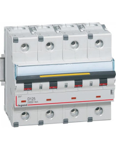 Legrand Автоматичен прекъсвач DX3 4P 125A крива D 10kA 6 мод. - 409542 - Цена | LEDs4economy