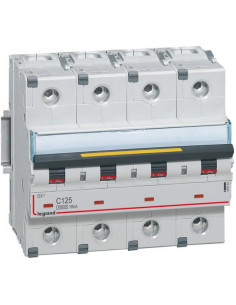 Legrand Автоматичен прекъсвач DX3 4P 125A крива С 10kA 6 мод. - 409364 - Цена | LEDs4economy