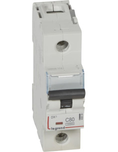 Legrand Автоматичен прекъсвач DX3 1P 80A крива С 16kA 1,5 мод. - 408599 - Цена | LEDs4economy