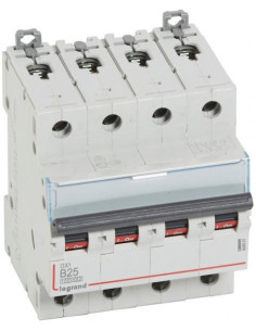 Legrand Автоматичен прекъсвач DX3 4P 25A крива B 10kA 4 мод. - 409067 - Цена | LEDs4economy