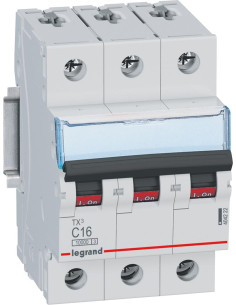 Legrand Автоматичен прекъсвач TX3 3P 16A крива С 10kA - 404222 - Цена | LEDs4economy