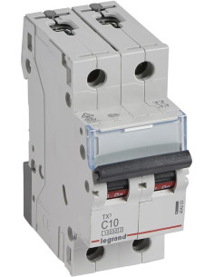 Legrand Автоматичен прекъсвач TX3 2P 10A крива С 10kA - 404203 - Цена | LEDs4economy